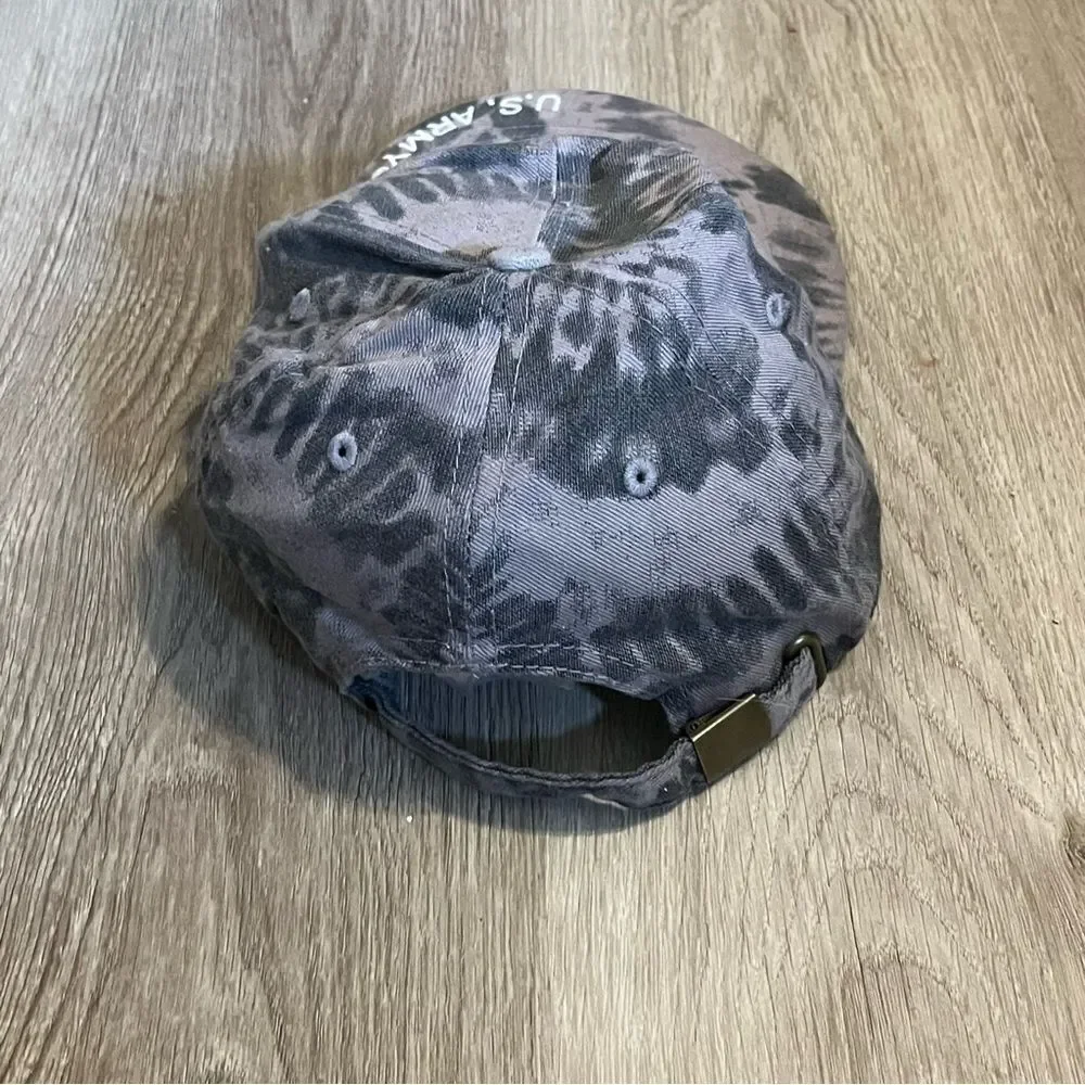 US Army Grey Tie Dye Baseball Hat